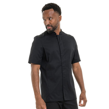 Veste cuisine Homme noir Manches courtes - LAFONT