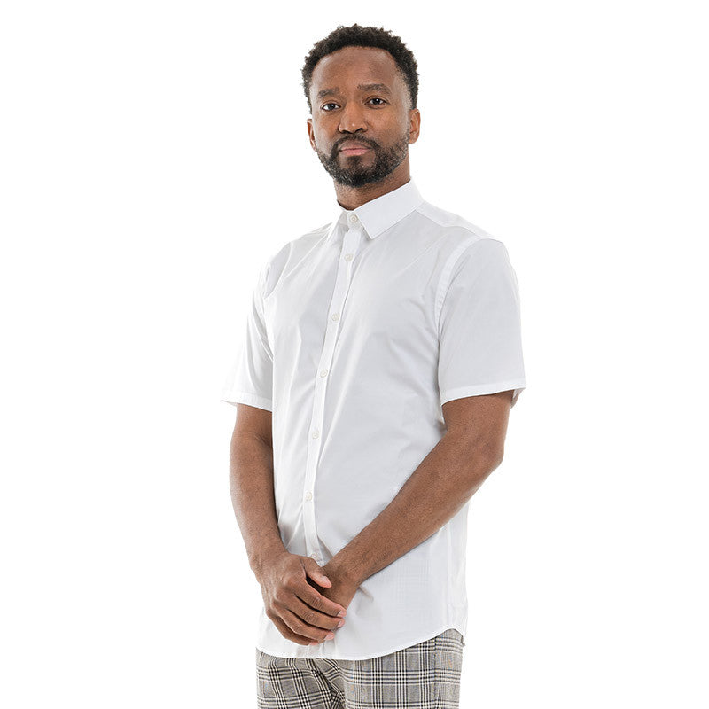 Chemise de Service Blanche Capuccino Homme Manches Courtes - LAFONT