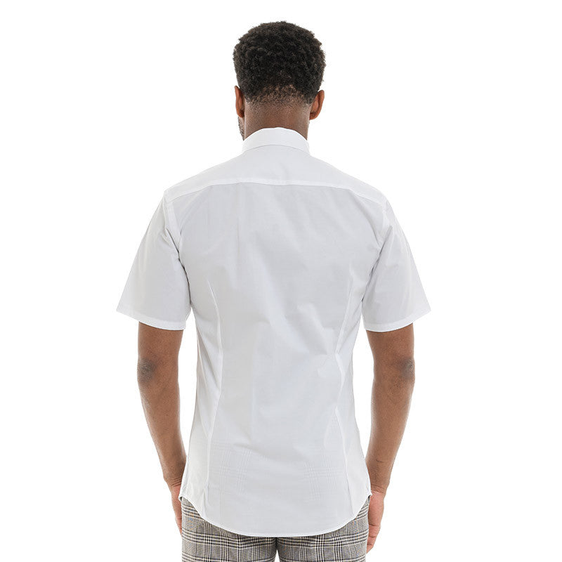 Men's Short-Sleeved White Cappuccino Service Shirt - LAFONT