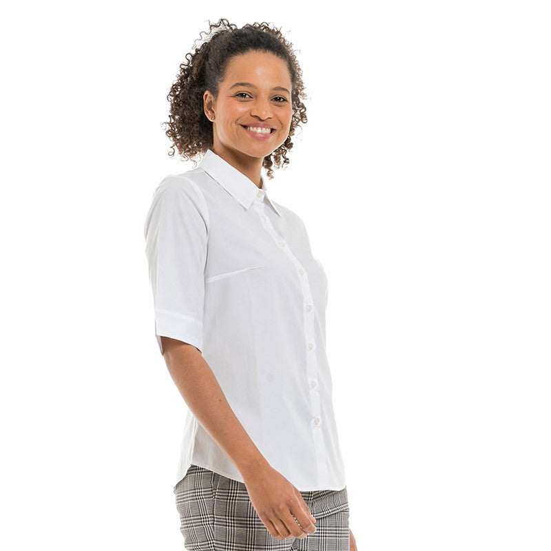 Chemisier Femme Manches Courtes Marsanne Blanc - LAFONT SERVICE