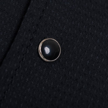 Veste de Cuisine Homme Gaufrée Paris Manches Courtes Noire - MANELLI - 10