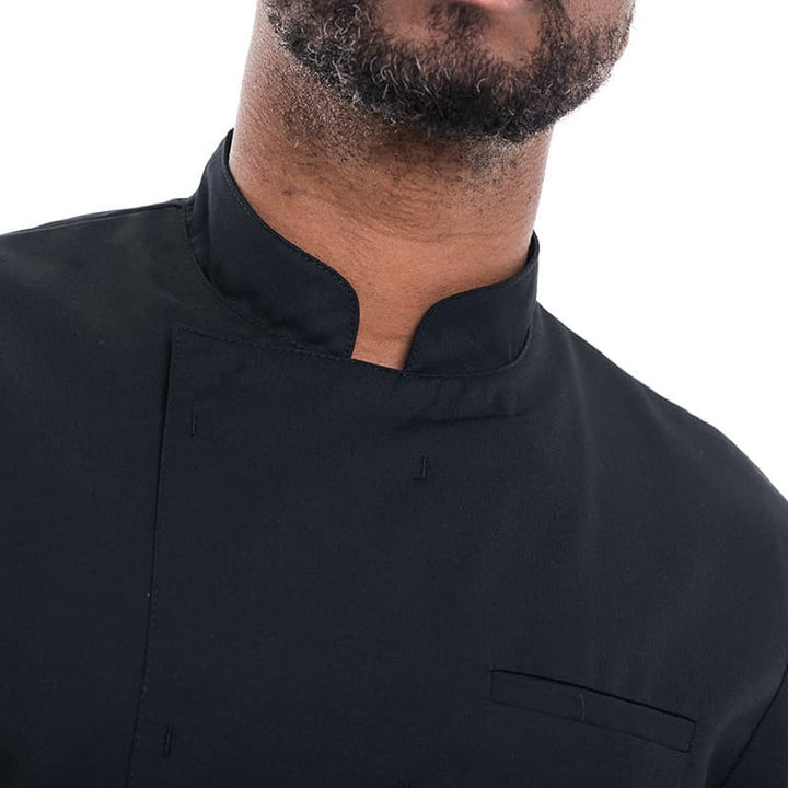 Veste de Cuisine à Manches Courtes Texas Noire - MANELLI