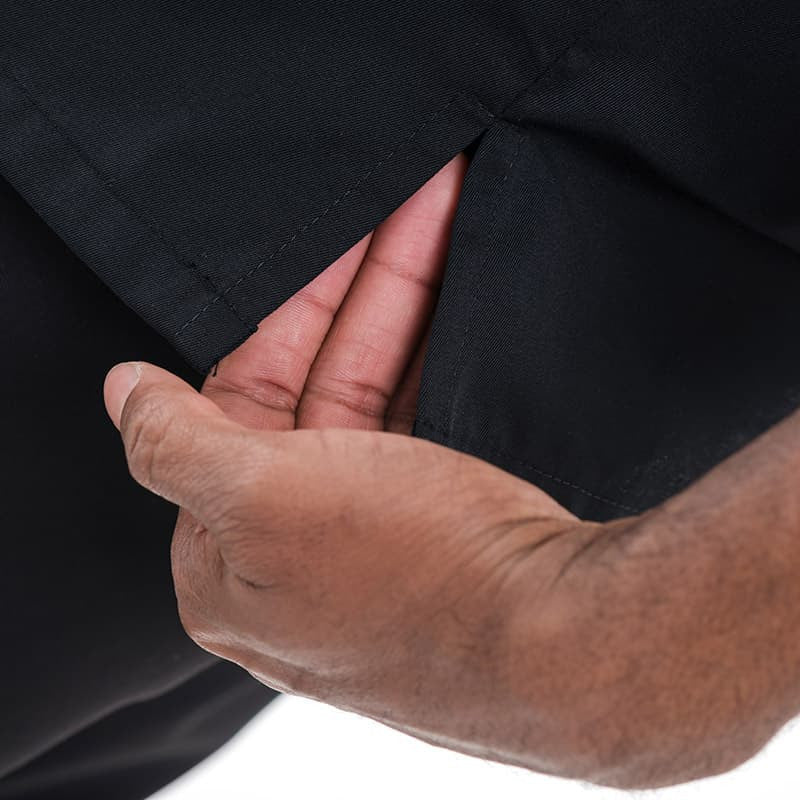 Veste de Cuisine à Manches Courtes Texas Noire - MANELLI