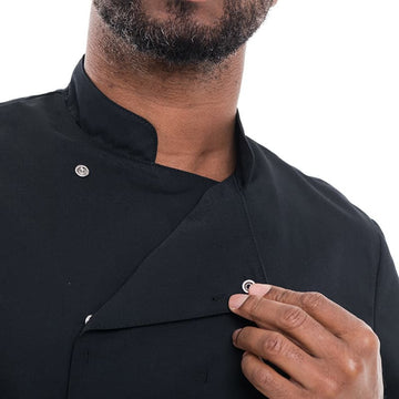 Veste de Cuisine Homme Modèle Texas Noir - MANELLI - 6