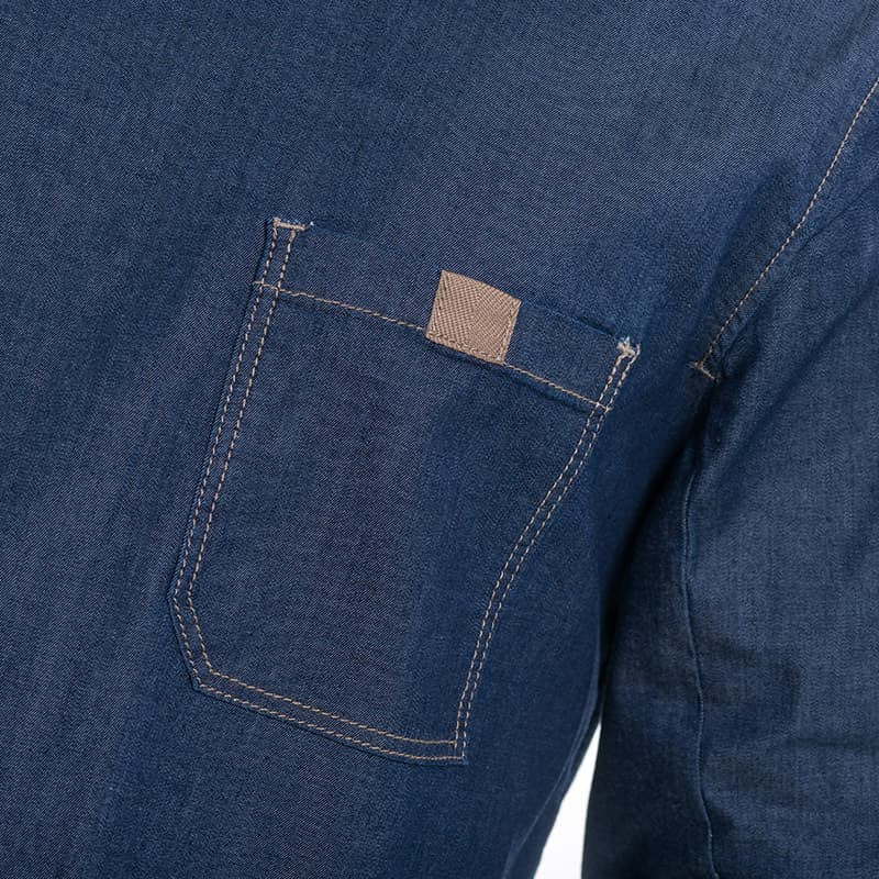 Veste de Cuisine Homme Broca Manches Longues Bleu Jean - LAFONT CUISINE