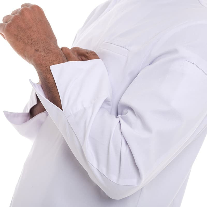 Veste de Cuisine Homme Texas à Manches Longues Blanche - MANELLI