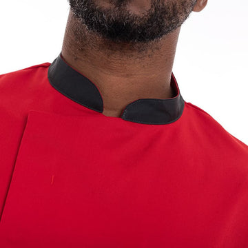 Veste de Boucher Homme Manches Longues Rouge - ROBUR - 8