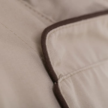 Veste de Cuisine Beige Liseré Long Marron - MANELLI - 9