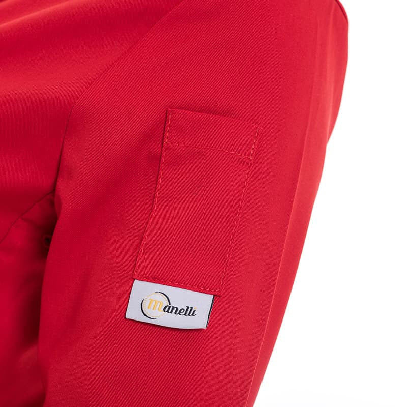 Veste de Bouchère Femme Manches Longues Rouge - MANELLI