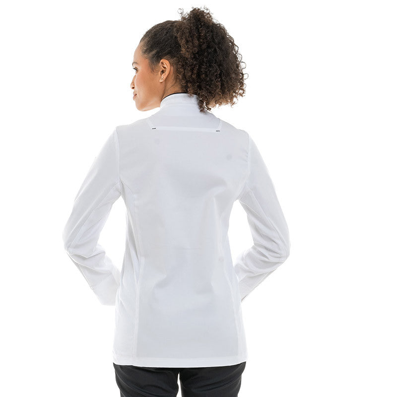Veste de Cuisine Femme Manches Longues Blanc et Noir Crush - MOLINEL