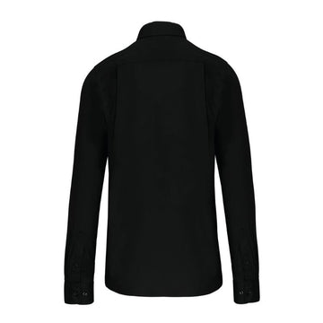 Chemise de Service Popeline Manches Longues noir