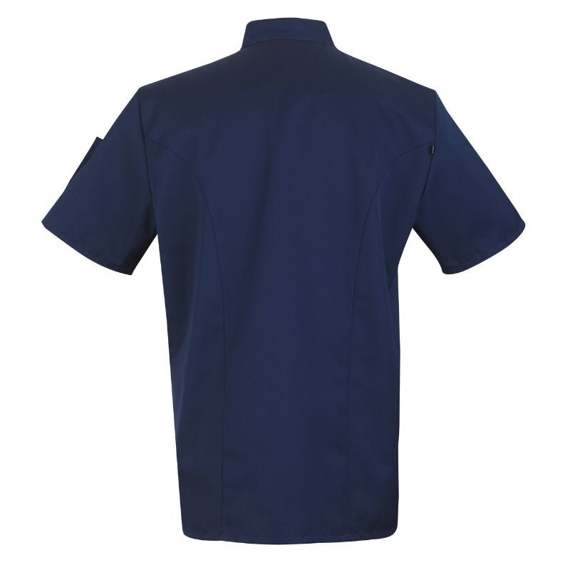 Veste de Cuisine Mixte NERO Marine manches courtes - ROBUR