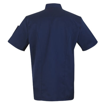 Veste de Cuisine Mixte NERO Marine manches courtes - ROBUR