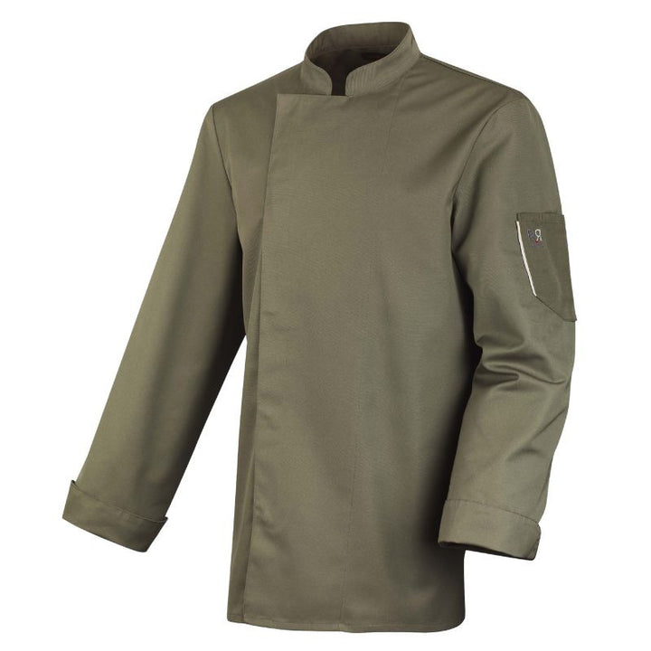 Veste de Cuisinier Nero Kaki Manches Longues - ROBUR