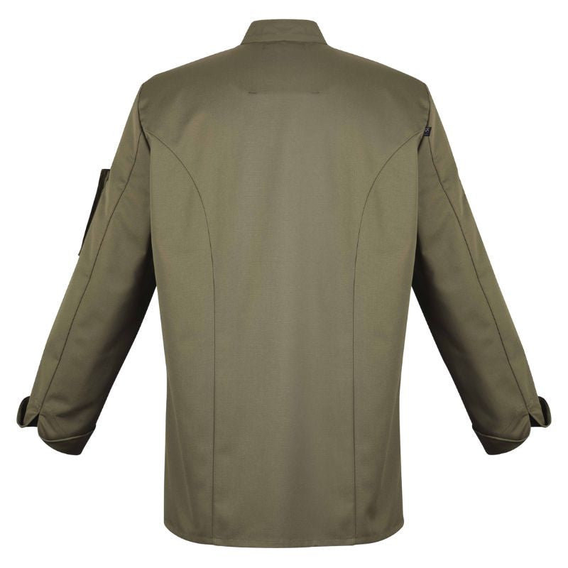 Veste de Cuisinier Nero Kaki Manches Longues - ROBUR