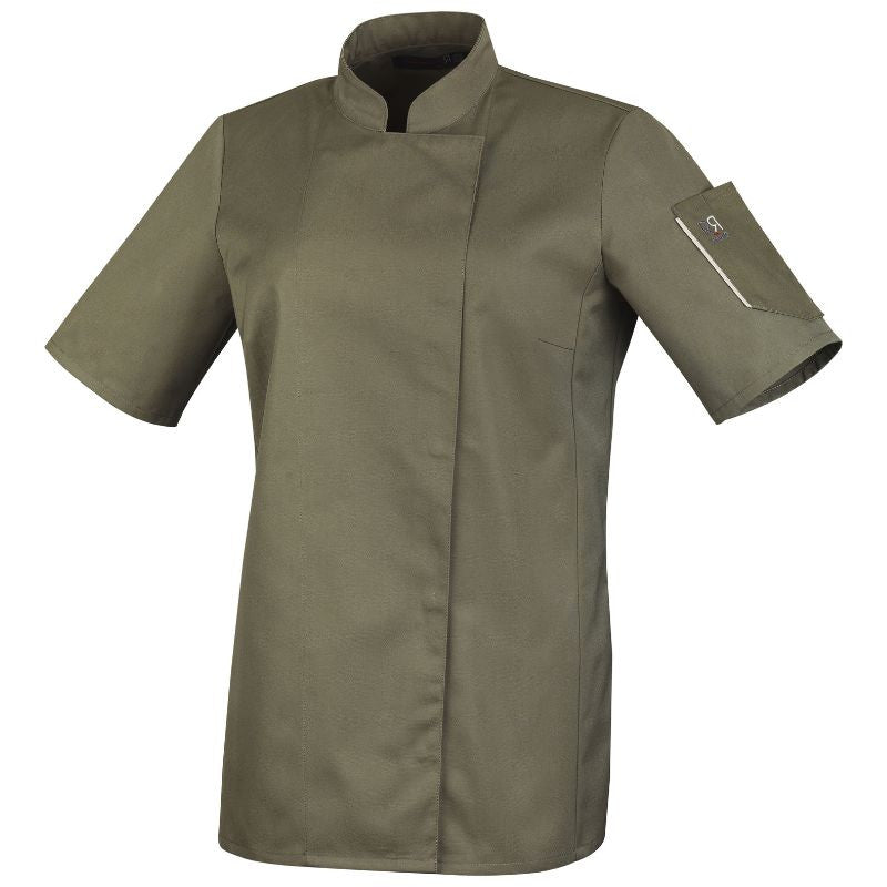 Veste de Cuisine Femme UNERA Kaki Manches Courtes - ROBUR