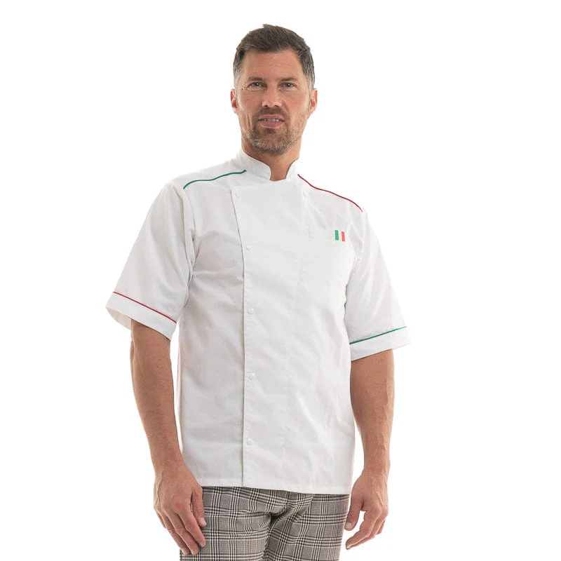 Veste de Cuisine Homme Florence Manches Courtes - MANELLI