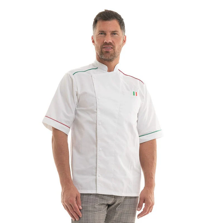 Veste de Cuisine Homme Florence Manches Courtes - MANELLI