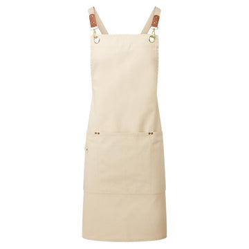 Tablier Bavette à Bretelles Croisées beige