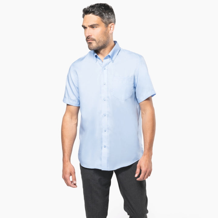 Chemise Homme Micro-Sergé Manches Courtes - KARIBAN