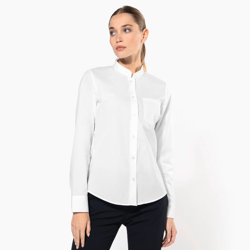 chemisier blanc polycoton femme