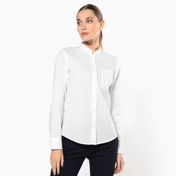 chemisier blanc polycoton femme
