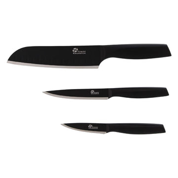 Set 3 Couteaux de Cuisine Lame Noire - PRADEL