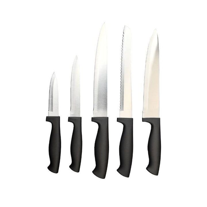 Bloc Couteaux 6 Pièces Manche Soft Noir Essentiels - PRADEL