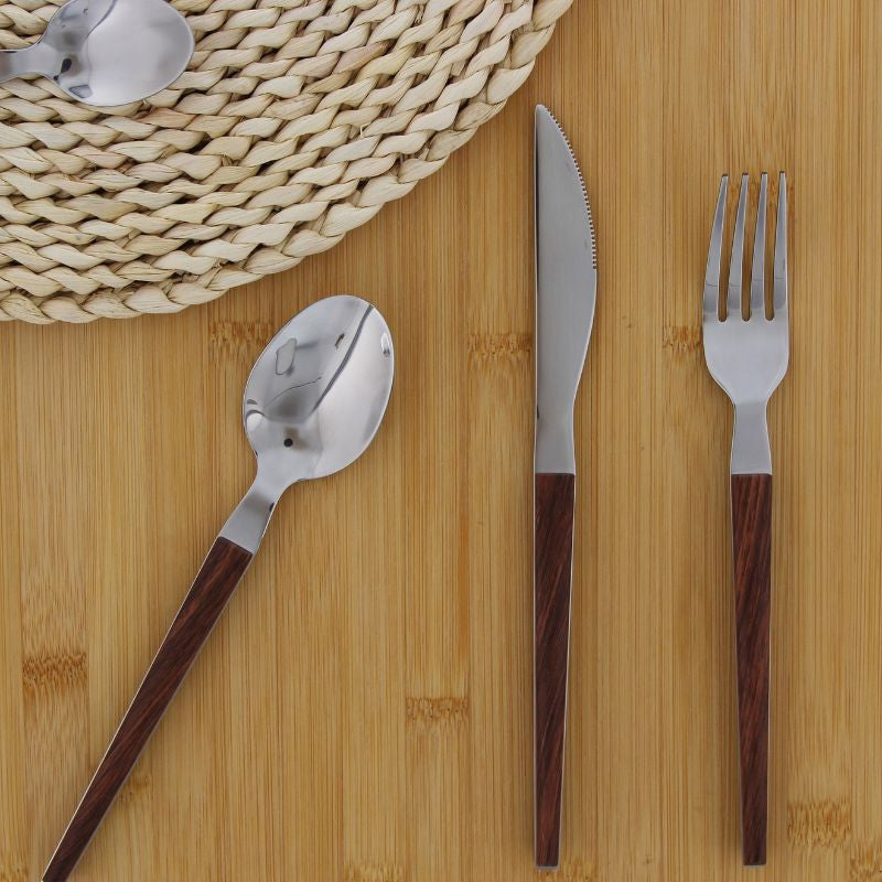 Ménagère 24 pièces PERTH Façon Bois – PRADEL