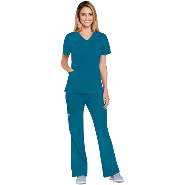 Blouse Médicale Femme Manches Courtes Core Stretch – CHEROKEE - Vert