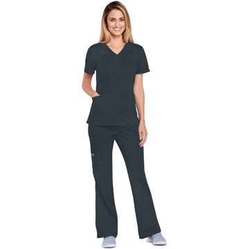 Blouse Médicale Femme Manches Courtes Core Stretch – CHEROKEE - Gris