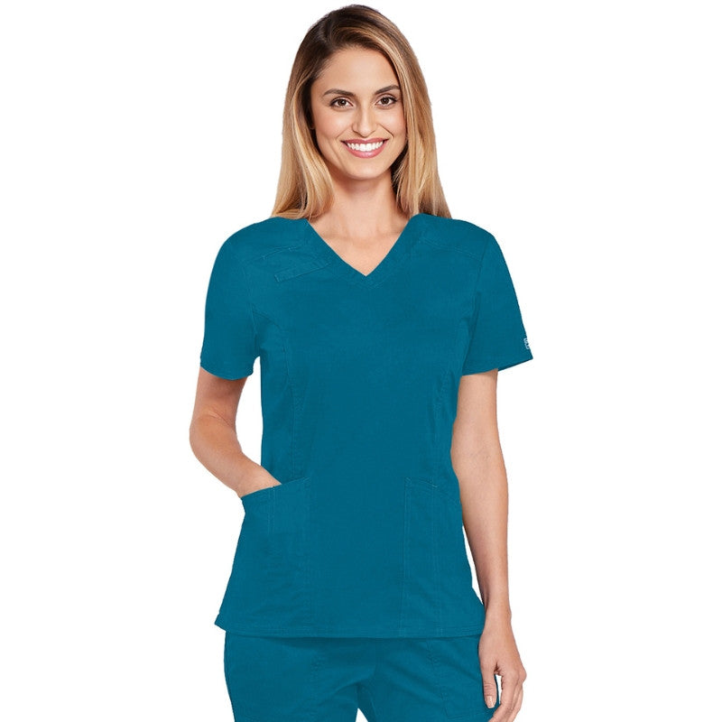Blouse Médicale Femme Manches Courtes Core Stretch – CHEROKEE - Vert