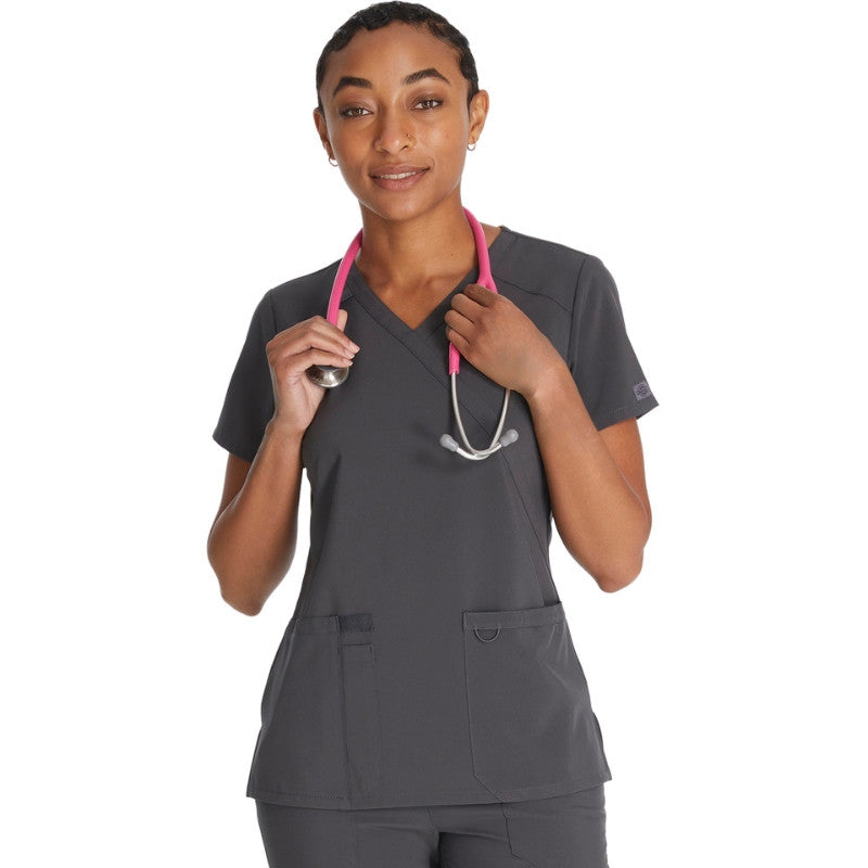Blouse Médicale Femme Manches Courtes EDS Essentials - DICKIES MEDICAL - Gris