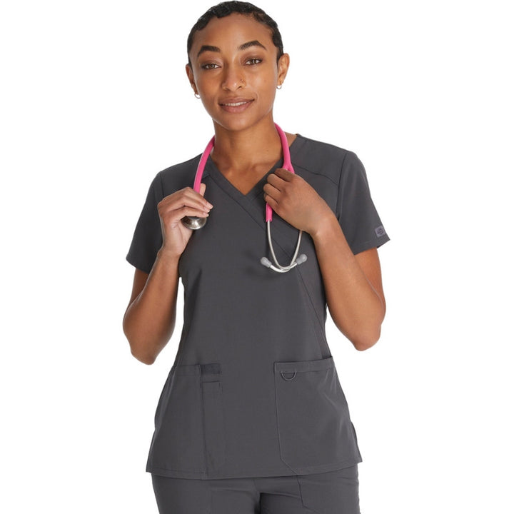Blouse Médicale Femme Manches Courtes EDS Essentials - DICKIES MEDICAL - Gris