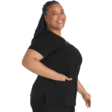 Blouse Médicale Femme Manches Courtes EDS Essentials - DICKIES MEDICAL - Noir