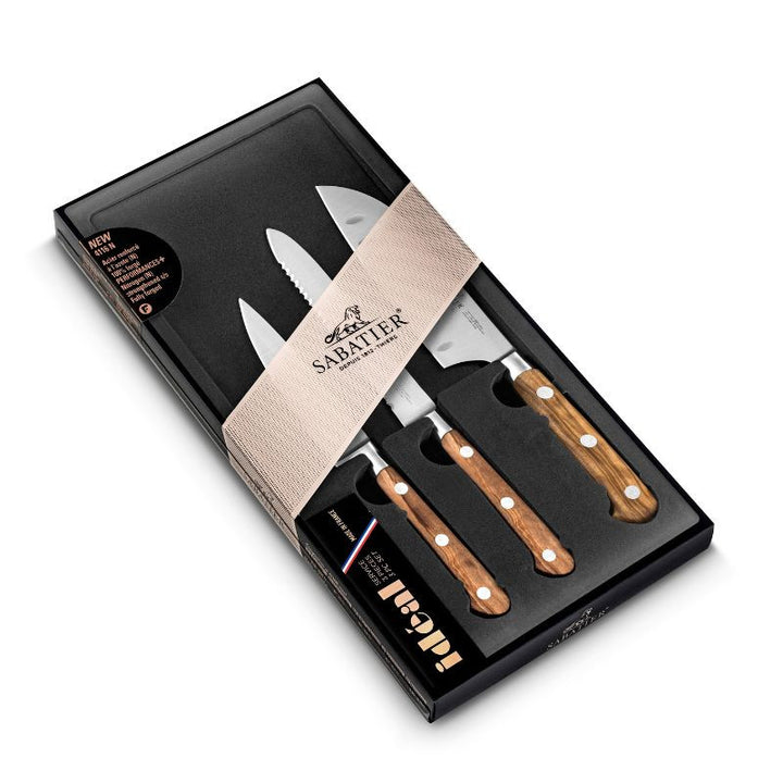 Coffret 3 couteaux Provençao Office + Universel + Mini Santoku 