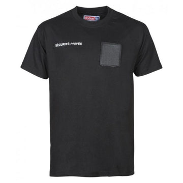 T-shirt de Sécurité Privée Sérigraphie Rétro Réfléchissante NOIR – CITYGUARD