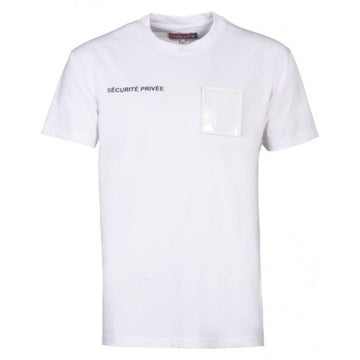 T-shirt de Sécurité Privée Sérigraphie Rétro Réfléchissante BLANC – CITYGUARD