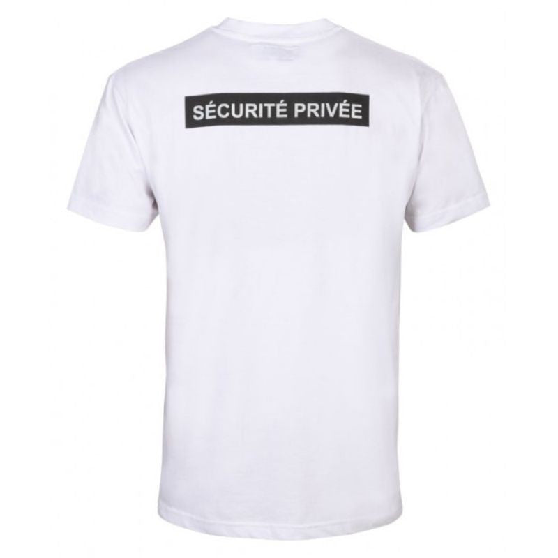 T-shirt de Sécurité Privée Sérigraphie Rétro Réfléchissante BLANC – CITYGUARD