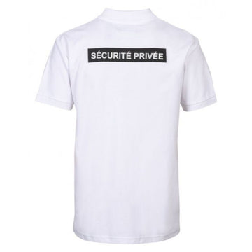 Polo de Sécurité Privée Sérigraphie Rétro Réfléchissante Coton blanc - CITYGUARD