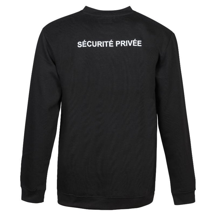 Sweat-shirt de Sécurité Privée Sérigraphie Rétro Réfléchissante Noir – CITYGUARD