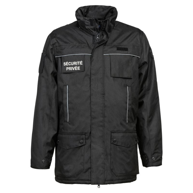 Parka de Sécurité Privée Mixte EVO Imperméable & Respirante Noir - CITYGUARD