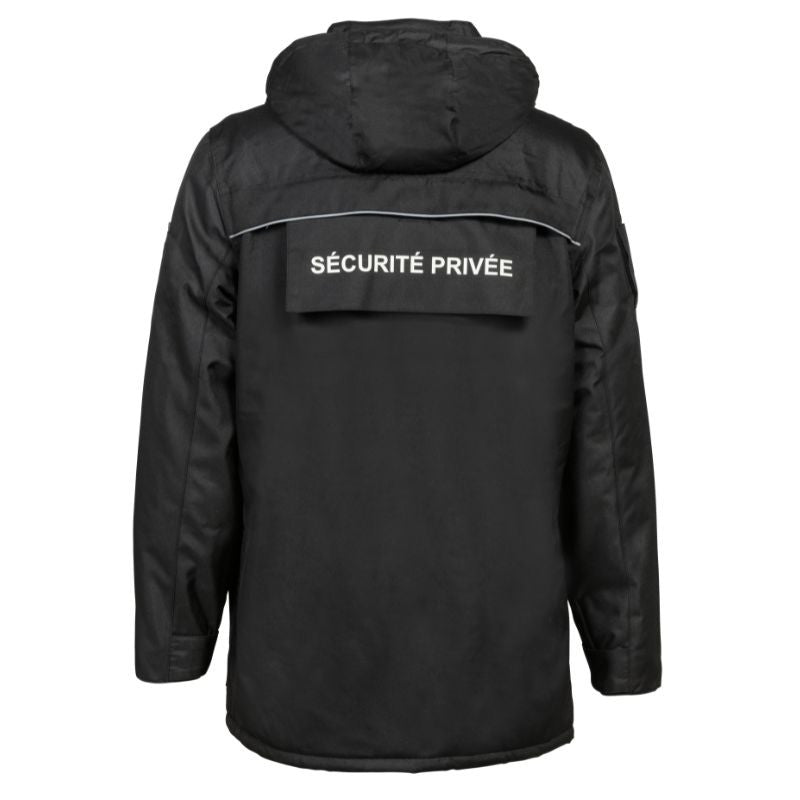 Parka de Sécurité Privée Mixte EVO Imperméable & Respirante Noir - CITYGUARD