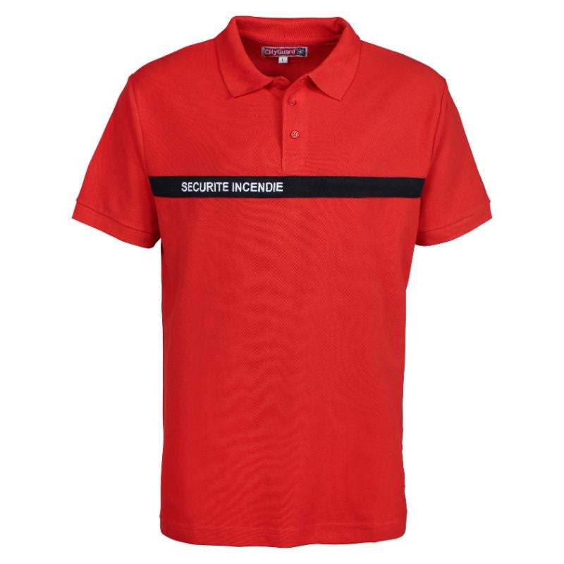 Polo de Sécurité Incendie Mixte Manches Courtes Rouge – CITYGUARD