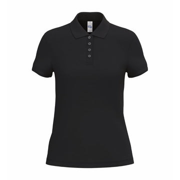 Polo de Service Piqué Femme Manches Courtes NOIR
