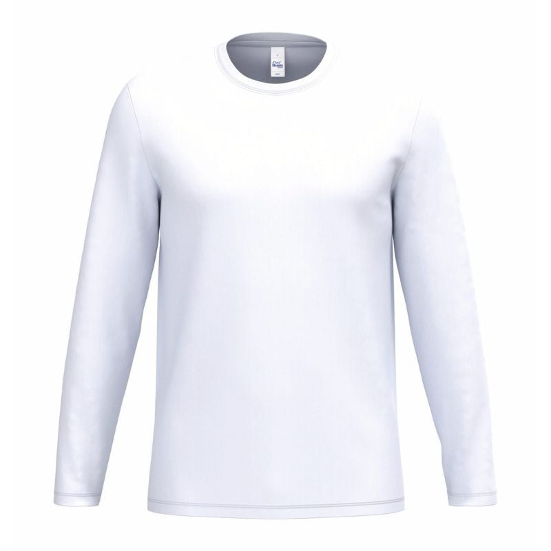 T-shirt de Service Mixte Manches Longues blanc