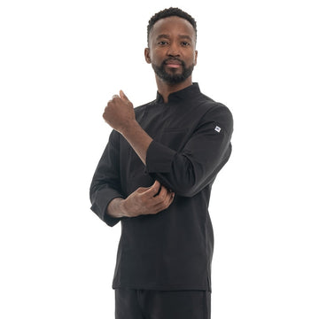 Veste de Cuisine ML Homme Savoie Noir Made in France - MANELLI