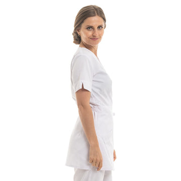 Profil Blouse Esthéticienne Femme Lorraine Blanche Made in France