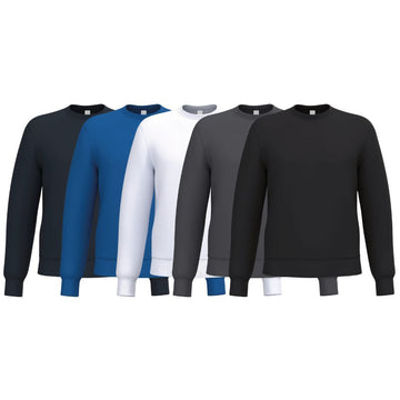 Sweat-shirt de Travail Mixte Col Rond Molleton Gratté – IDEAL BASIC BRAND - 3