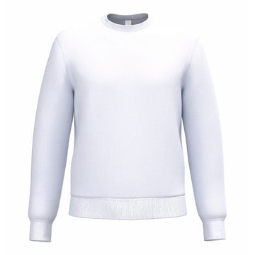 Sweat-shirt de Travail Mixte Col Rond Molleton Gratté blanc